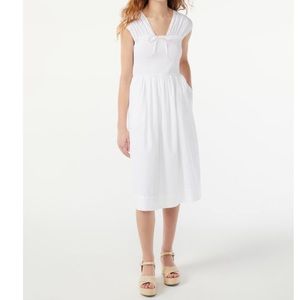 Free assembly white sleeveless dress